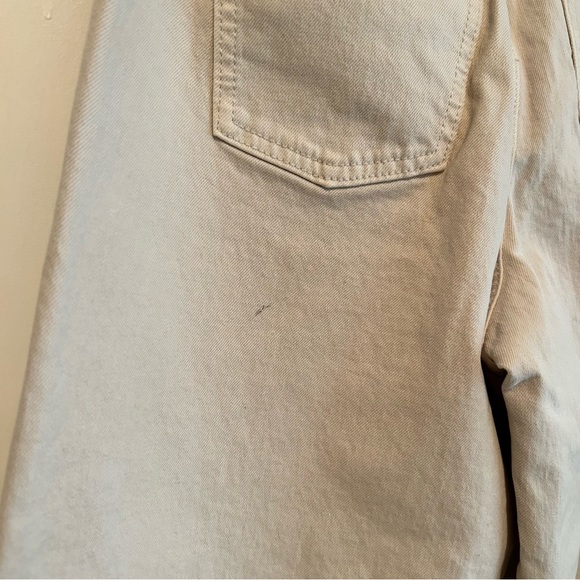 High Rise Wide Leg Cream Ankle Jeans - Picture 6 of 6